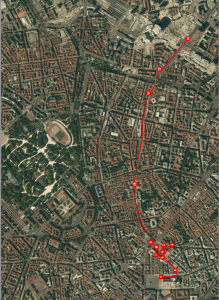 Mappa itinerario Duomo-Porta Nuova (by Robert Ribaudo)